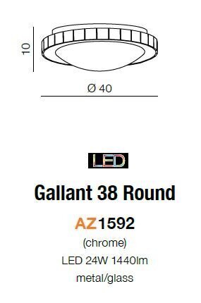 Laevalgusti Azzardo Gallant 38 hind ja info | Laelambid | kaup24.ee