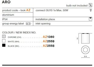 Laevalgusti Azzardo Aro White цена и информация | Потолочные светильники | kaup24.ee