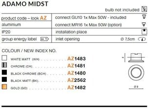 Süvistatav valgusti Azzardo Midst Chrome hind ja info | Süvistatavad ja LED valgustid | kaup24.ee