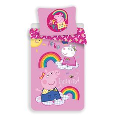 Voodipesukomplekt Peppa Vikerkaar 140 x 200 cm + padjapüür 70 x 90 cm hind ja info | Beebide ja laste voodipesu | kaup24.ee