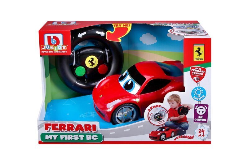 BB Junior Ferrari My First R/C цена и информация | Poiste mänguasjad | kaup24.ee