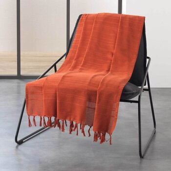 Pleed Lilia, oranž - erinevad suurused, Pleed Lilia, oranž, 150 x 150 cm hind ja info | Voodikatted, pleedid | kaup24.ee