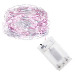 Valguskett 100 LED MicroLED "Smart", külm valge/roosa hind ja info | Jõulutuled | kaup24.ee