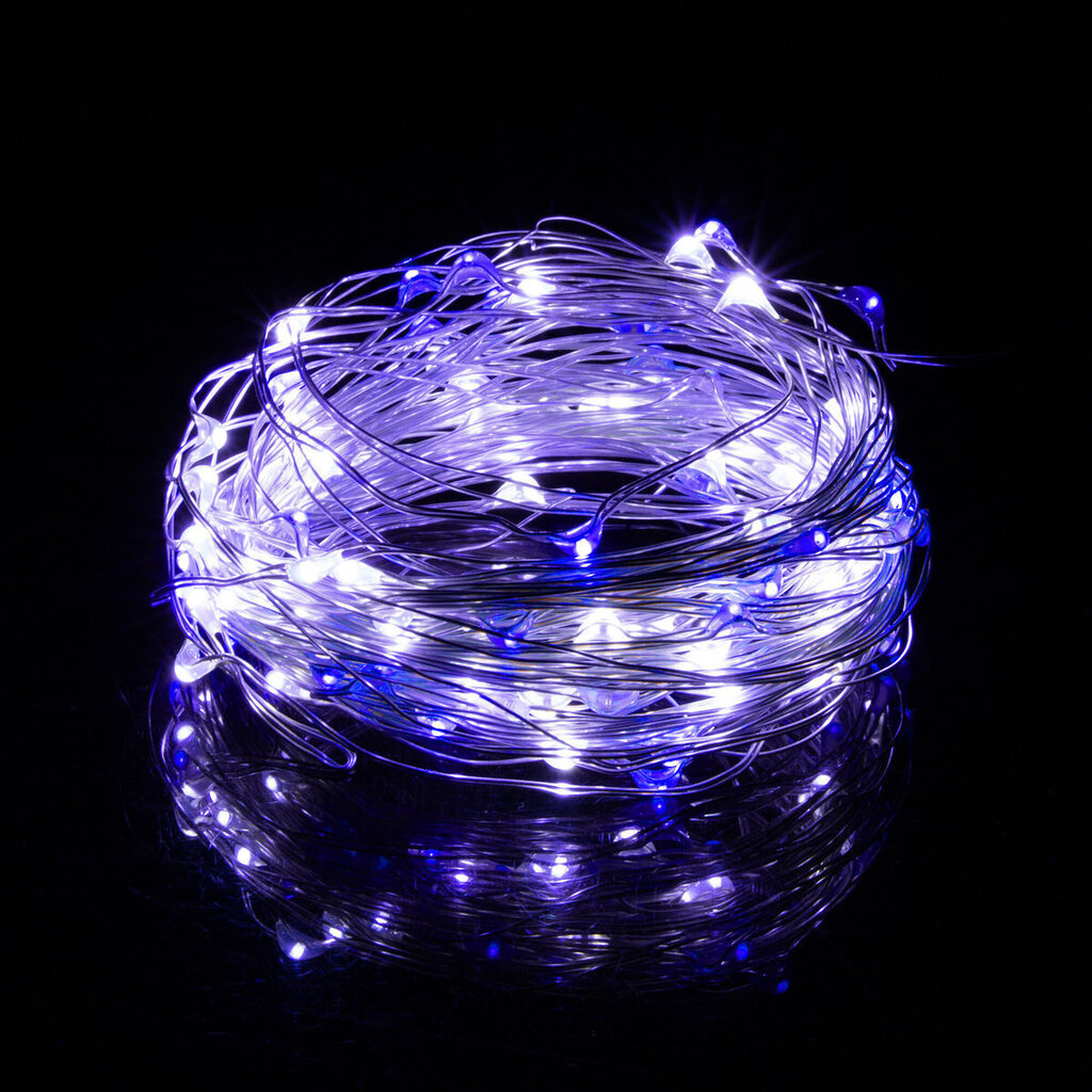 Valguskett 100 LED MicroLED "Smart", külm valge/sinine hind ja info | Jõulutuled | kaup24.ee