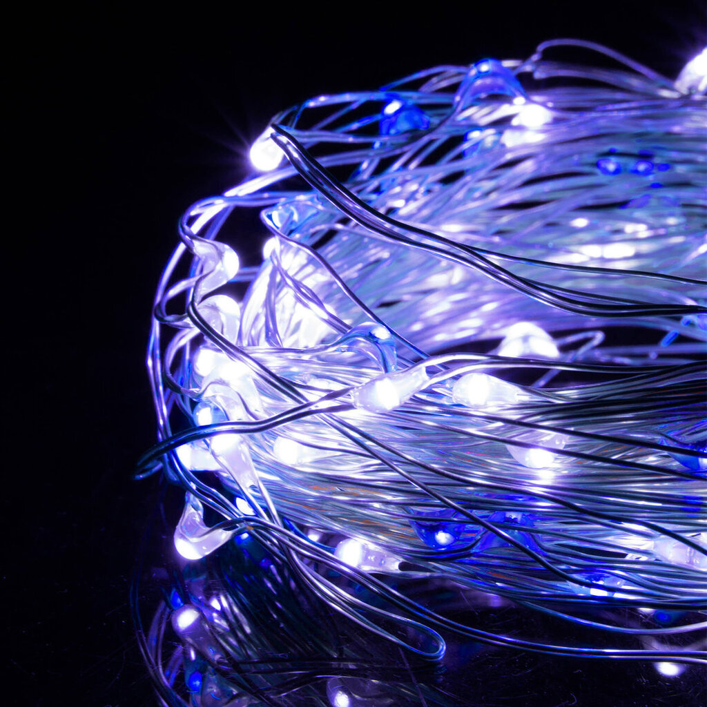 Valguskett 100 LED MicroLED "Smart", külm valge/sinine hind ja info | Jõulutuled | kaup24.ee