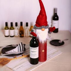 Украшение бутылки Дед Мороз, красная цена и информация | Рождественские украшения | kaup24.ee