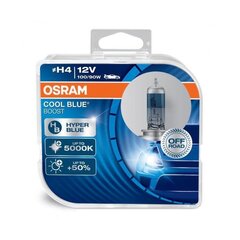 Автомобильные огни Osram Cool Blue Boost H4 100/90W 12V P43T, 2 шт. цена и информация | Автомобильная ксеноновая лампа D2R 6000К (Китай) | kaup24.ee