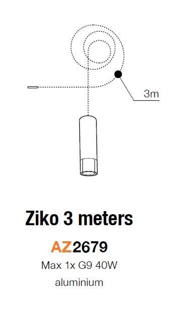 Rippvalgusti Azzardo Ziko 3 Black hind ja info | Rippvalgustid | kaup24.ee