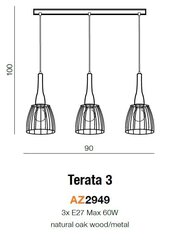 Rippvalgusti Azzardo Terata 3 hind ja info | Rippvalgustid | kaup24.ee