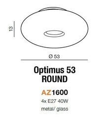 Laevalgusti Azzardo Optimus 53 hind ja info | Laelambid | kaup24.ee