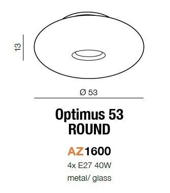 Laevalgusti Azzardo Optimus 53 hind ja info | Laelambid | kaup24.ee