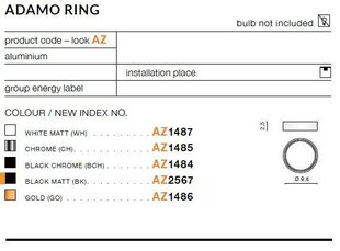 Pirniraam Azzardo Adamo White hind ja info | Süvistatavad ja LED valgustid | kaup24.ee