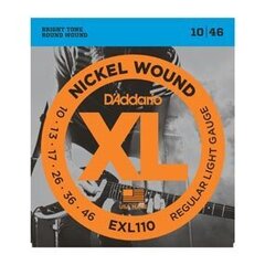 Струны для электрогитары D'Addario EXL110 .010 цена и информация | Принадлежности для музыкальных инструментов | kaup24.ee