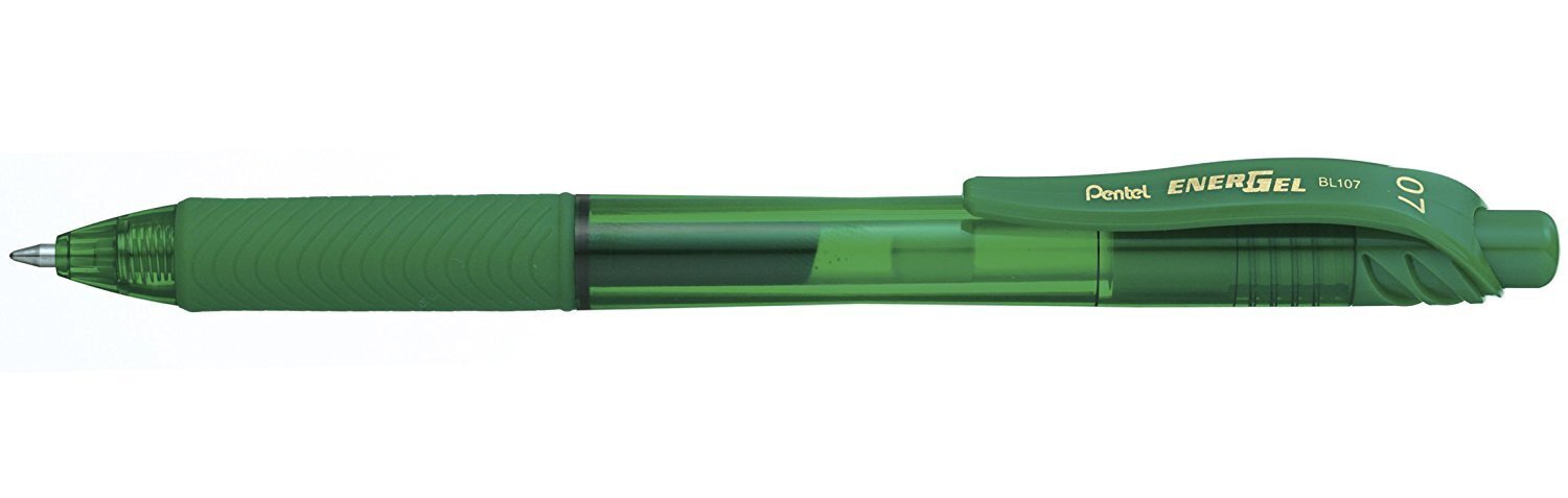 Geelpliiats lülitiga EnerGel X 0,7mm roheline, Pentel /12 цена и информация | Kirjutusvahendid | kaup24.ee