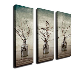 Репродукция из трех частей Ветви в вазах цена и информация | Картины, живопись | kaup24.ee