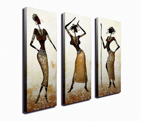 Репродукция из трех частей Африка цена и информация | Картины, живопись | kaup24.ee