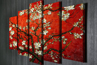 Репродукция из пяти частей Цветущие ветви дерева цена и информация | Картины, живопись | kaup24.ee