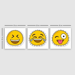 Репродукция из трех частей Emoji цена и информация | Картины, живопись | kaup24.ee