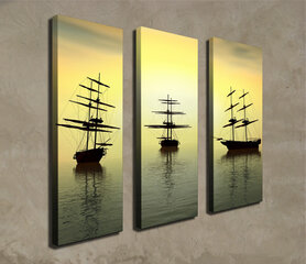 Репродукция из трех частей Корабли цена и информация | Картины, живопись | kaup24.ee