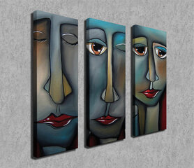 Репродукция из трех частей Лицо цена и информация | Картины, живопись | kaup24.ee