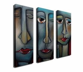 Репродукция из трех частей Лицо цена и информация | Картины, живопись | kaup24.ee