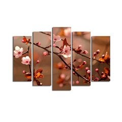 Viieosaline reproduktsioon Sakura hind ja info | Seinapildid | kaup24.ee