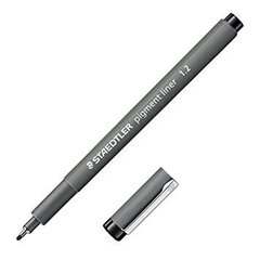 Tindipliiats Staedtler Pigment Liner 1,2mm must/10 hind ja info | Kunstitarbed, voolimise tarvikud | kaup24.ee