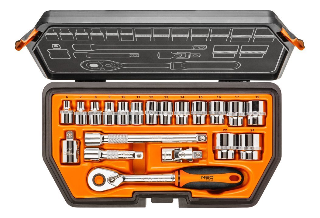 Tööriistakomplekt 3/8, 20 tk, NEO (08-610) цена и информация | Käsitööriistad | kaup24.ee