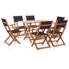 Комплект мебели для столовой, 7 предметов, коричневый цена и информация | Комплекты уличной мебели | kaup24.ee