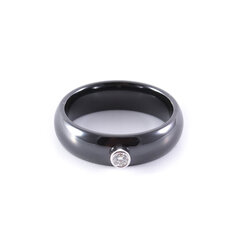 Keraamiline sõrmus valge kulla ja briljantidega ZGYX00455R5WD hind ja info | Sõrmused | kaup24.ee