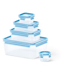 Toidukarpide komplekt Tefal Masterseal Fresh Box 5-osaline (0,15 L/ 0,25 L/ 0,55 L/ 1 L/ 3,70 L) hind ja info | Toidu säilitusnõud | kaup24.ee