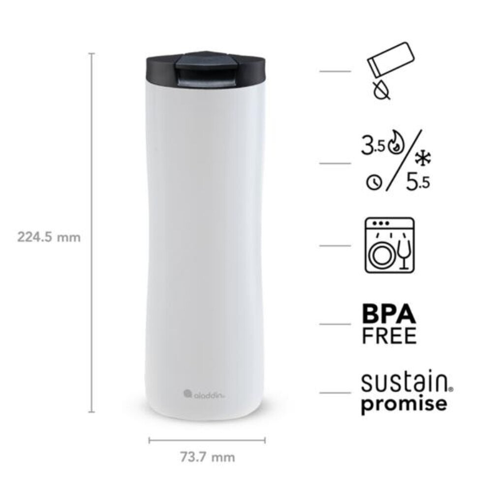 Termoskruus roostevabast terasest Urban Thermavac, valge, 0.47 l hind ja info | Termosed, termostassid | kaup24.ee