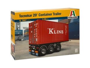 Сборная пластиковая модель Italeri - 20' Container Trailer, 1/24, 3887 цена и информация | Конструкторы и кубики | kaup24.ee
