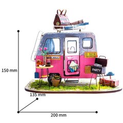 Puidust kokkupandav miniatuurne Robotime 3D Camper hind ja info | Klotsid ja konstruktorid | kaup24.ee