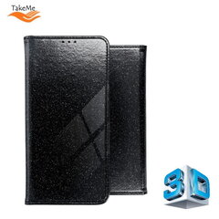 TakeMe 3D-Crystal Shine Magnetic fix Book Case for Samsung Galaxy A72 (A726) 5G Black hind ja info | Telefoni kaaned, ümbrised | kaup24.ee