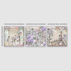 Репродукция из трех частей Почтовые марки цена и информация | Картины, живопись | kaup24.ee