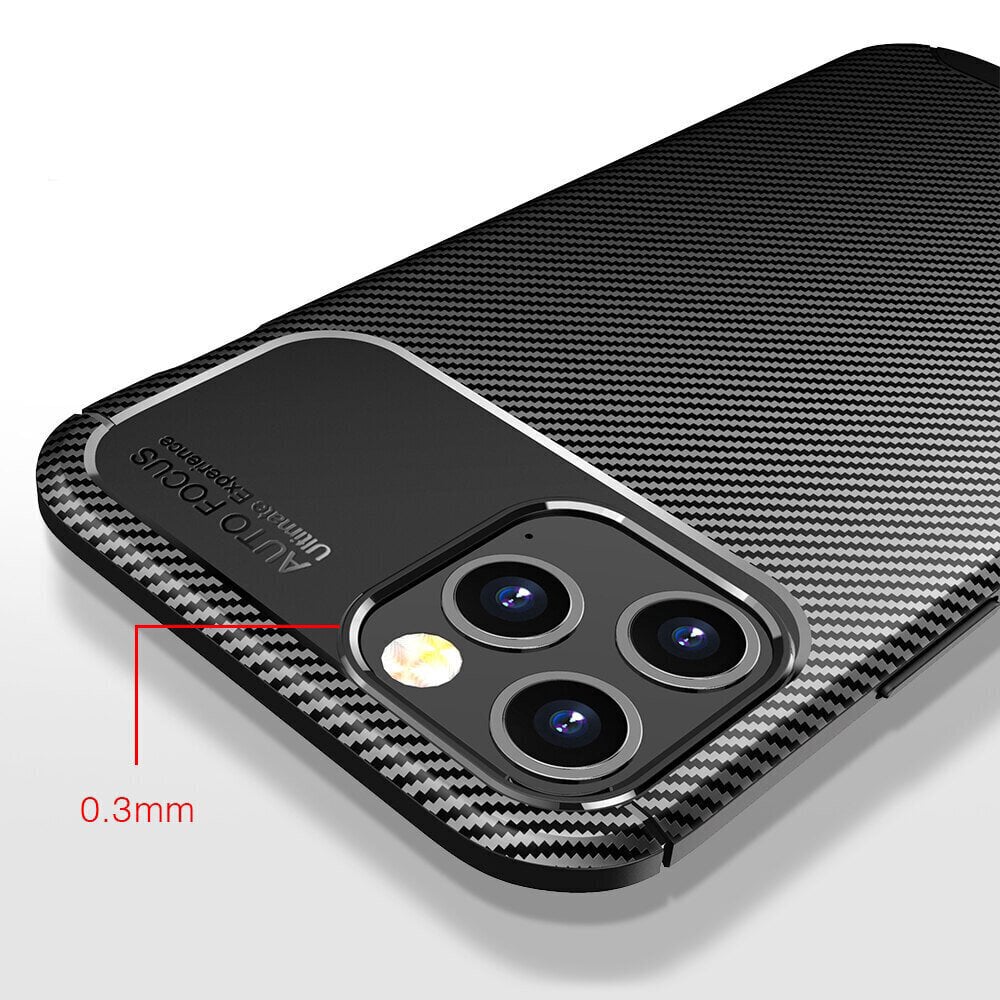 Carbon Elite telefoniümbris sobib Samsung Galaxy S20 FE / Lite, must hind ja info | Telefoni kaaned, ümbrised | kaup24.ee