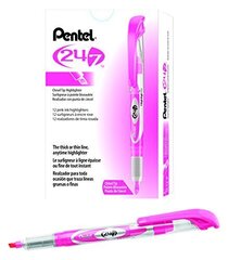 Tekstimarker 24/7 SL12 roosa, Pentel /12/576 hind ja info | Kunstitarbed, voolimise tarvikud | kaup24.ee