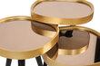 3-st lauast koosnev komplekt Kalune Design Alys, kuld/must hind ja info | Diivanilauad | kaup24.ee