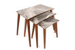 3-laua komplekt Kalune Design Siv, pruun/hall hind ja info | Diivanilauad | kaup24.ee