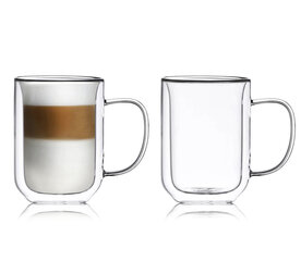 Набор двух стеклянных чашек EzyStyle, 2 шт. цена и информация | Стаканы, фужеры, кувшины | kaup24.ee