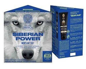 Komplekt meestele Natura Siberica Siberian Power: puhastav näogeel 150 ml + näo- ja kätekreem 75 ml hind ja info | Näokreemid | kaup24.ee