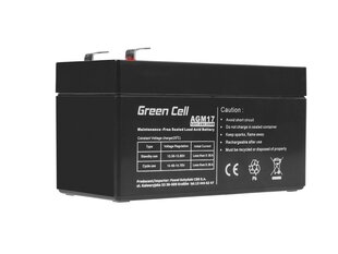 AGM Green Cell VRLA 12V 1.2AH Бесплатная батарея для системы сигнализации, кассовый аппарат, игрушки цена и информация | Аккумуляторы | kaup24.ee