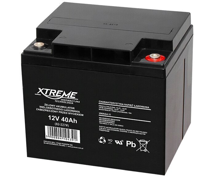 Pliiaku Xtreme AGM 12V 40,0Ah hind ja info | Akud | kaup24.ee
