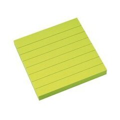 Märkmepaber liimiga Info Notes 80lehte, 75x75mm joon neoonkollane /12/120 цена и информация | Тетради и бумажные товары | kaup24.ee