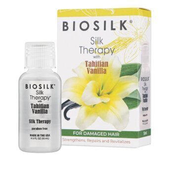 Juuksesiid Biosilk Therapy Tahitian Vanil, 15 ml. hind ja info | Maskid, õlid, seerumid | kaup24.ee