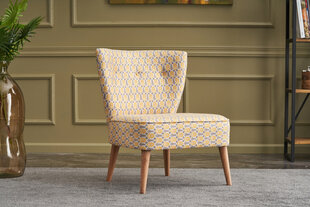 Кресло Kalune Design Viola Berjer Papatya, желтое/серое цена и информация | Кресла | kaup24.ee