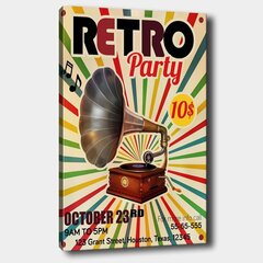 Reproduktsioon Retro pidu hind ja info | Seinapildid | kaup24.ee