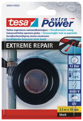 Изоляционная лента Tesa EXTREME REPAIR, 2,5мx19мм, черная цена и информация | Tesa Сантехника, ремонт, вентиляция | kaup24.ee