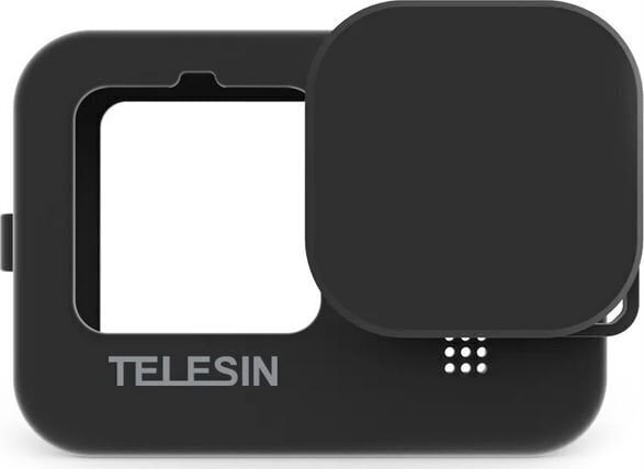 Telesin silikoonist ümbris GoPro Hero 9 / Hero 10 kaameratele, must цена и информация | Videokaamerate kotid | kaup24.ee